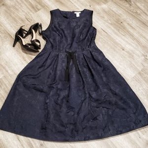 H&M Navy Blue Midi Dress